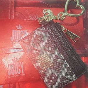 #V NWT Juicy Couture Cheetah Gold Black Gray Wallet Authenticity Card Included